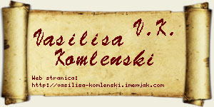 Vasilisa Komlenski vizit kartica